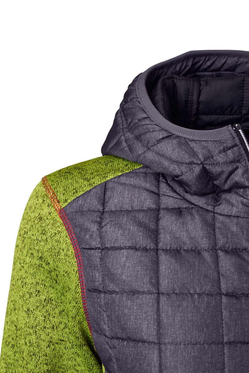 Laden Sie das Bild in Galerie -Viewer, Strickfleecejacke im stylischen Materialmix - JN771