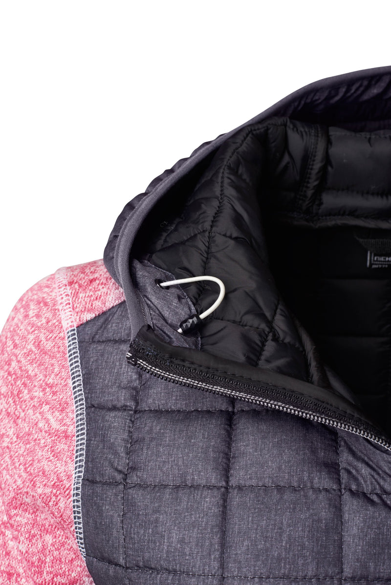 Laden Sie das Bild in Galerie -Viewer, Strickfleecejacke im stylischen Materialmix - JN771