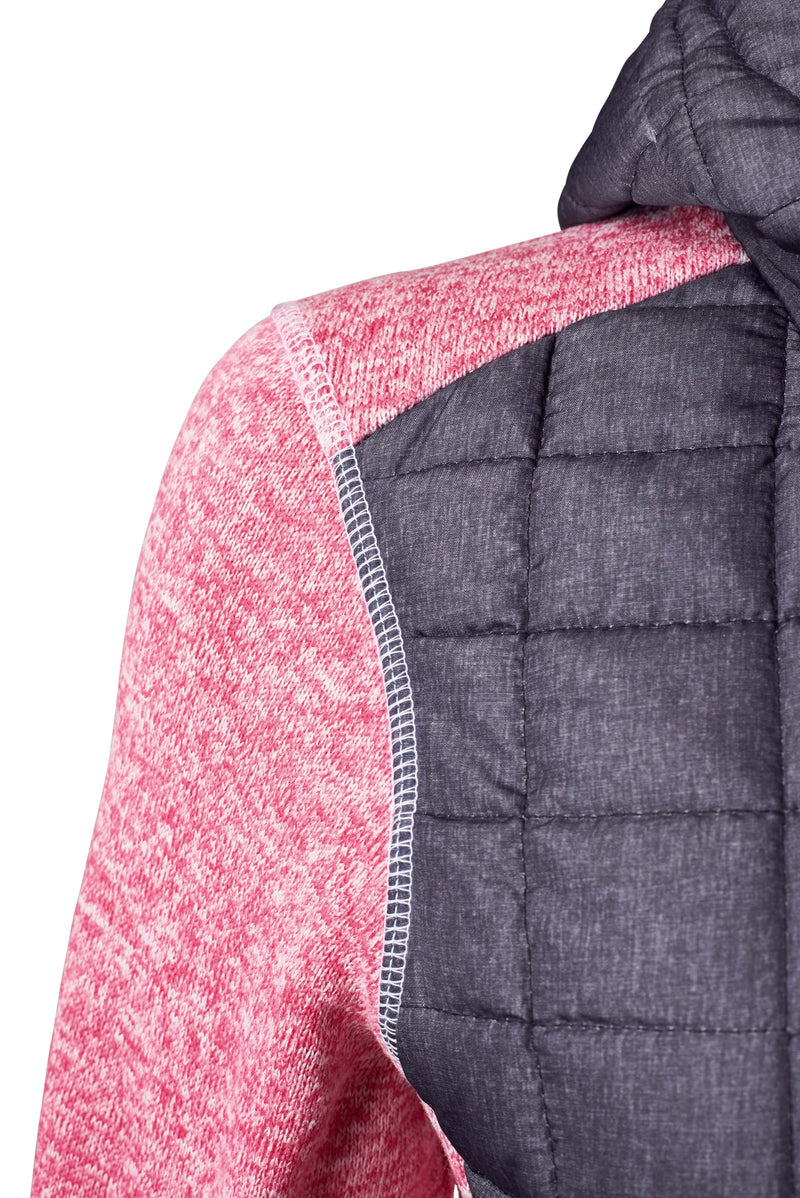 Laden Sie das Bild in Galerie -Viewer, Strickfleecejacke im stylischen Materialmix - JN771