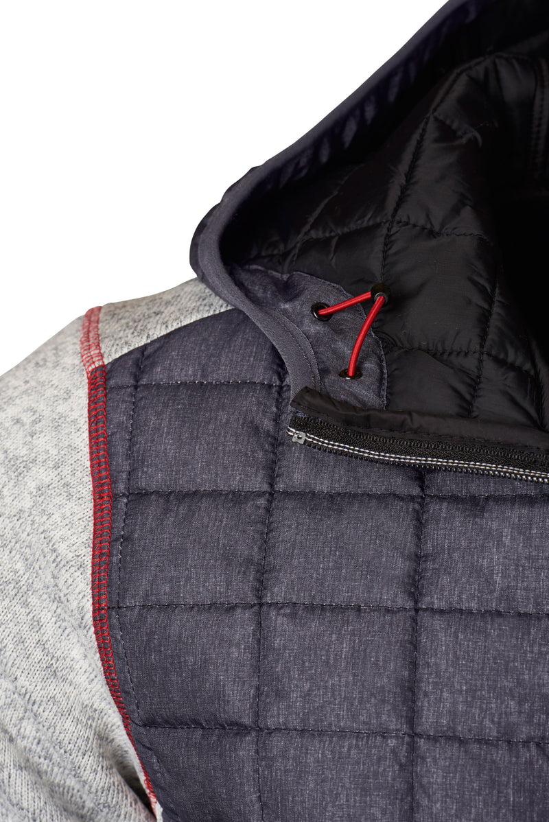 Laden Sie das Bild in Galerie -Viewer, Strickfleecejacke im stylischen Materialmix - JN772