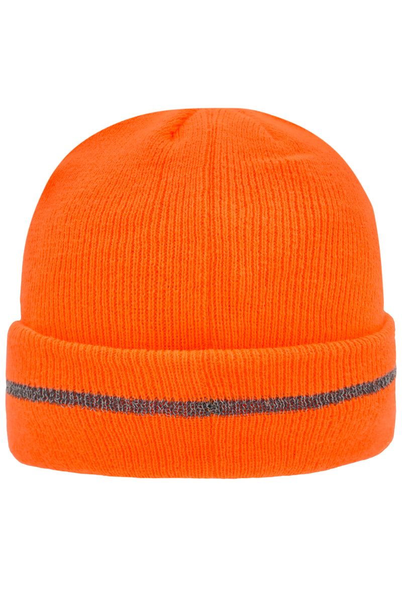 Laden Sie das Bild in Galerie -Viewer, Klassische Strickmütze mit einem reflektierenden Streifen im Umschlag - MB7141