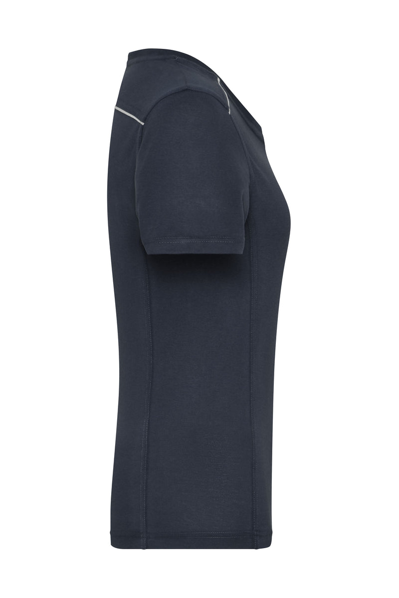 Laden Sie das Bild in Galerie -Viewer, Strapazierfähiges und pflegeleichtes T-shirt mit Kontrastpaspel - JN889