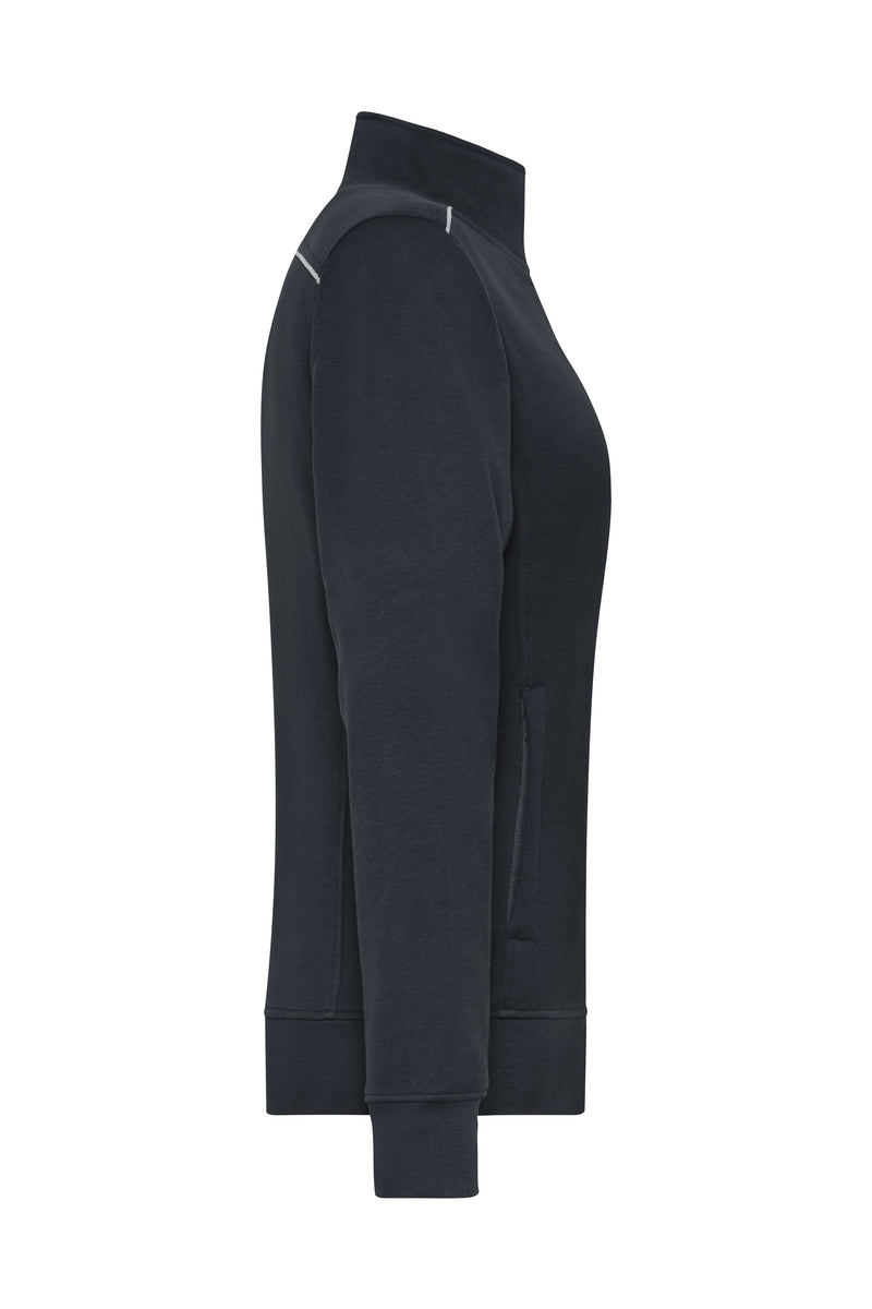 Laden Sie das Bild in Galerie -Viewer, Sweat-Jacke mit Stehkragen und Kontrastpaspel - JN893