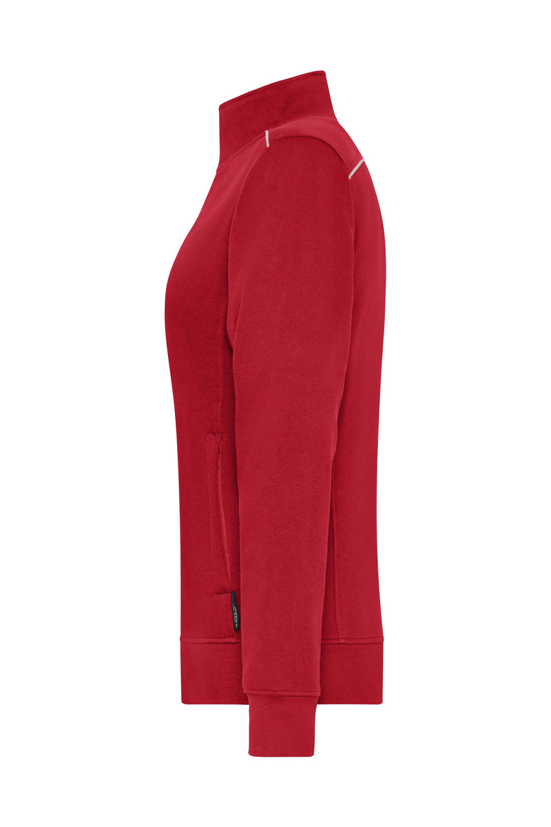 Laden Sie das Bild in Galerie -Viewer, Sweat-Jacke mit Stehkragen und Kontrastpaspel - JN893