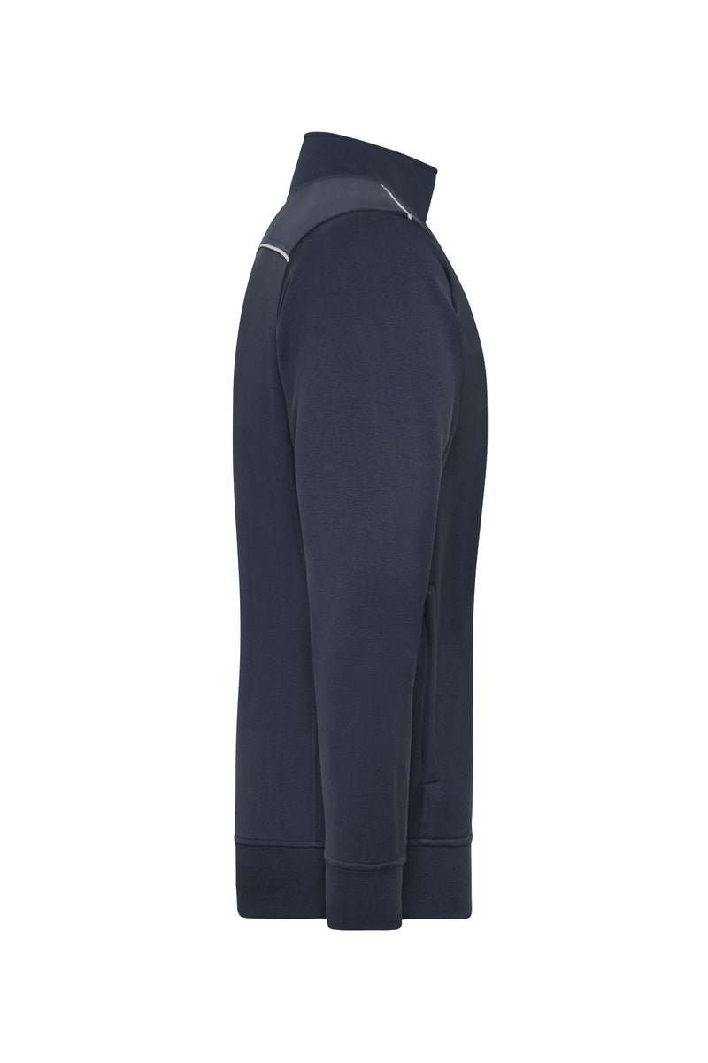 Laden Sie das Bild in Galerie -Viewer, Sweat-Jacke mit Stehkragen und Kontrastpaspel - JN894