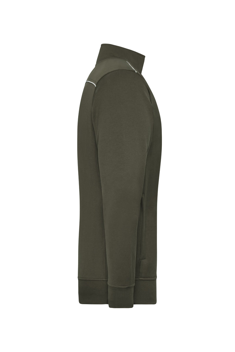 Laden Sie das Bild in Galerie -Viewer, Sweat-Jacke mit Stehkragen und Kontrastpaspel - JN894