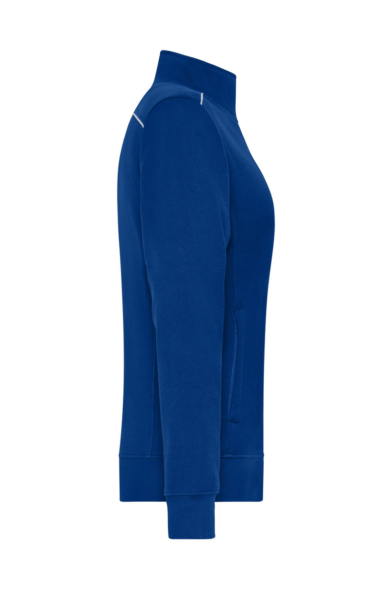 Laden Sie das Bild in Galerie -Viewer, Sweat-Jacke mit Stehkragen und Kontrastpaspel - JN893