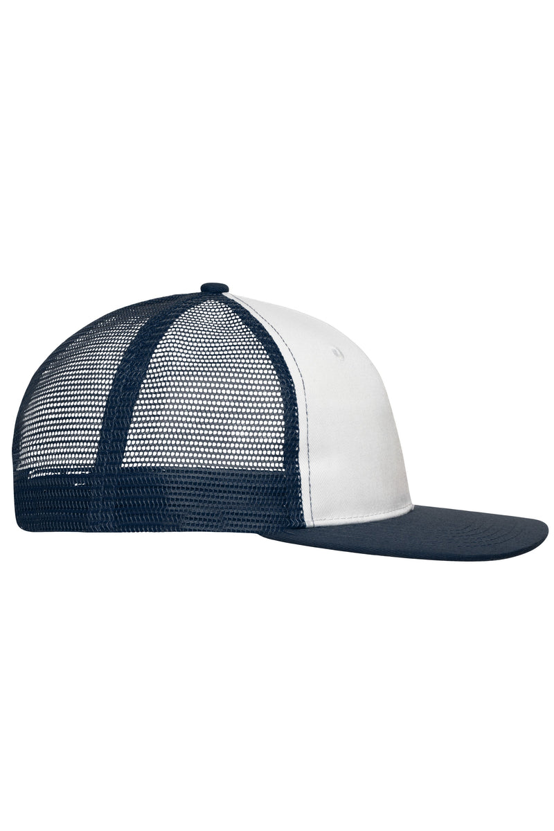 Laden Sie das Bild in Galerie -Viewer, Trendiges 6 Panel Mesh Cap mit flachem Schild aus Polycotton - MB6240