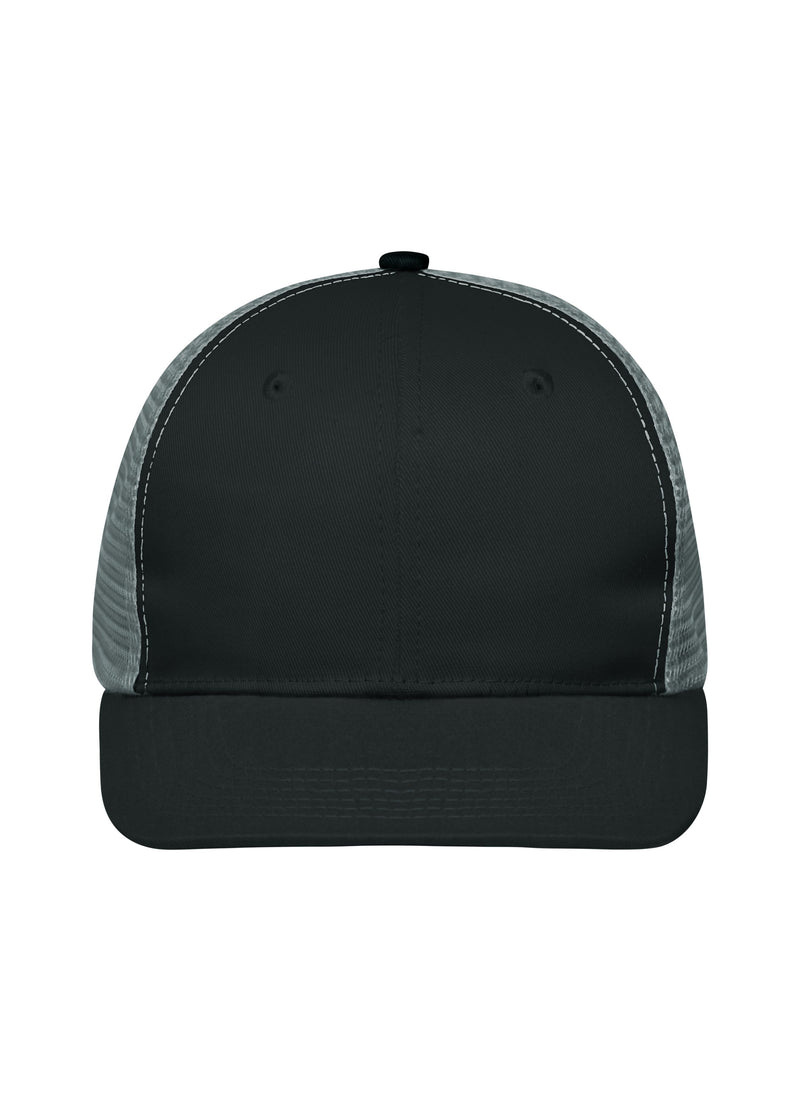 Laden Sie das Bild in Galerie -Viewer, Trendiges 6 Panel Mesh Cap mit flachem Schild aus Polycotton - MB6240