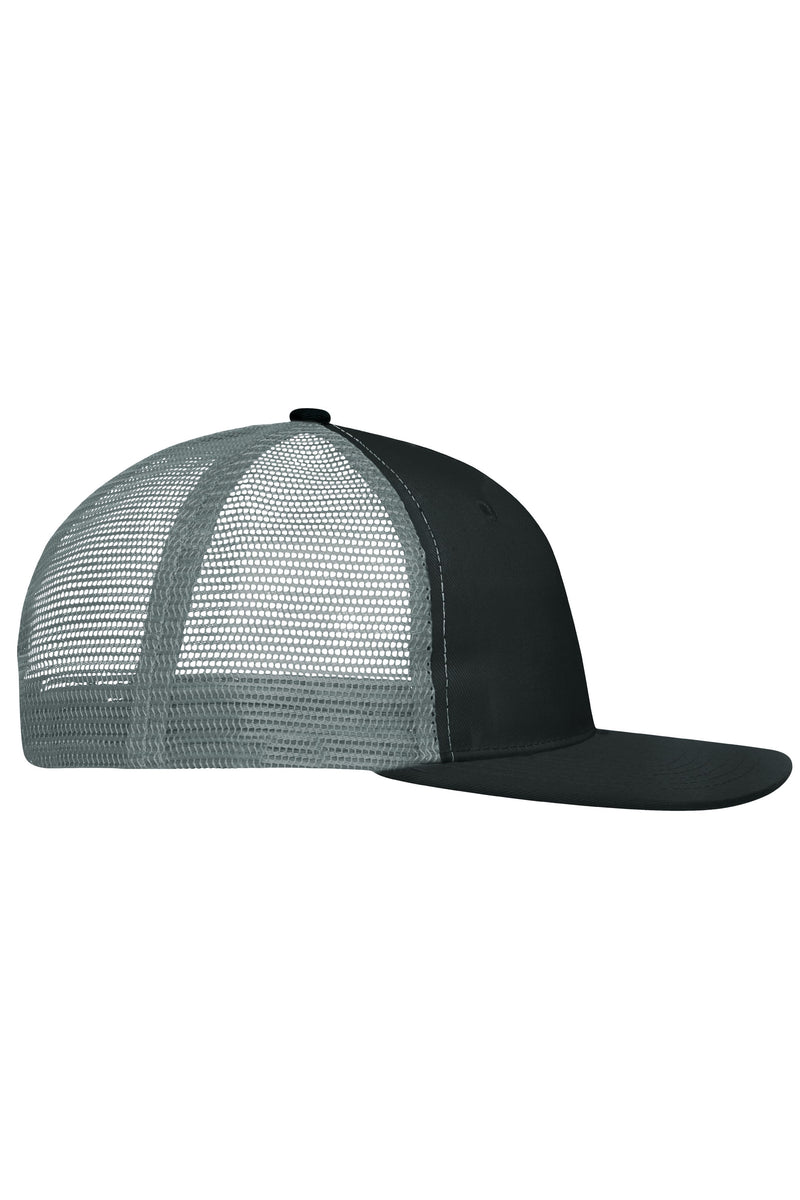 Laden Sie das Bild in Galerie -Viewer, Trendiges 6 Panel Mesh Cap mit flachem Schild aus Polycotton - MB6240