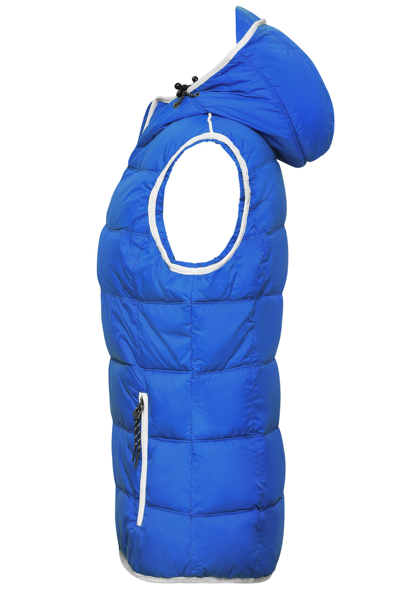 Laden Sie das Bild in Galerie -Viewer, Modische Steppweste mit angeschnittener Kapuze - JN1075