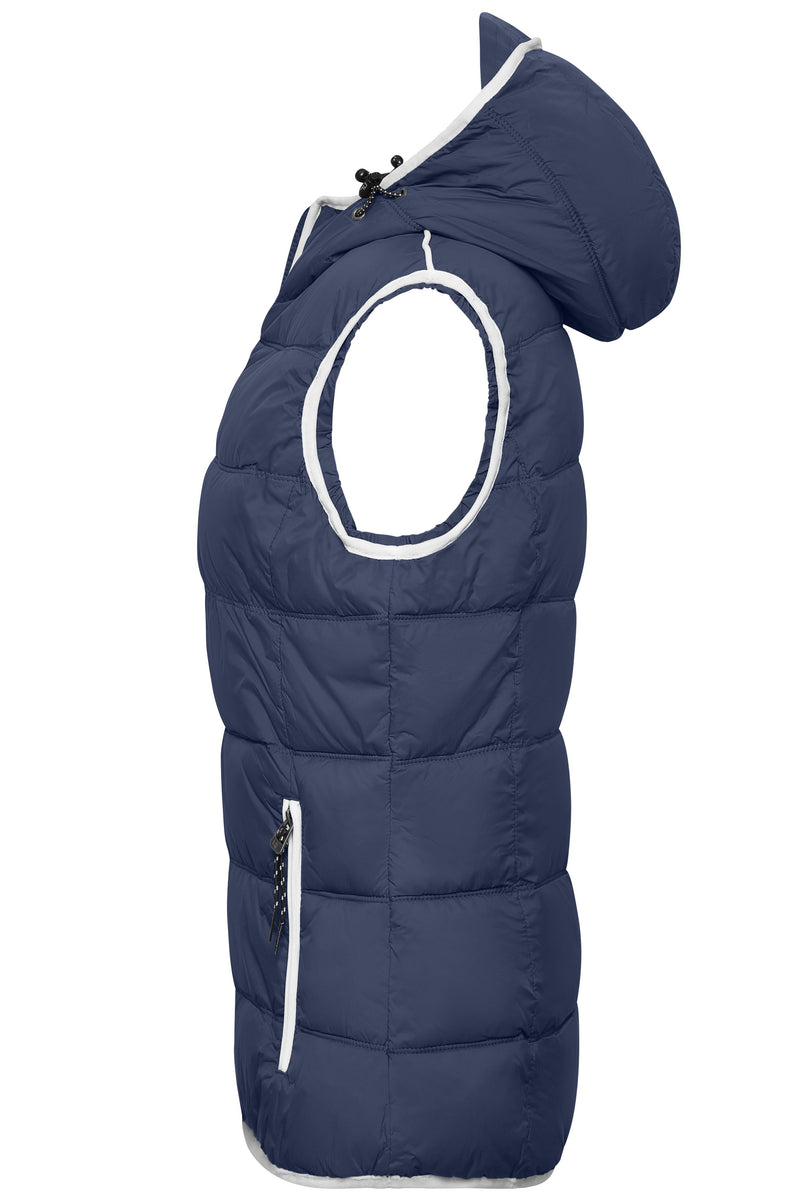 Laden Sie das Bild in Galerie -Viewer, Modische Steppweste mit angeschnittener Kapuze - JN1075