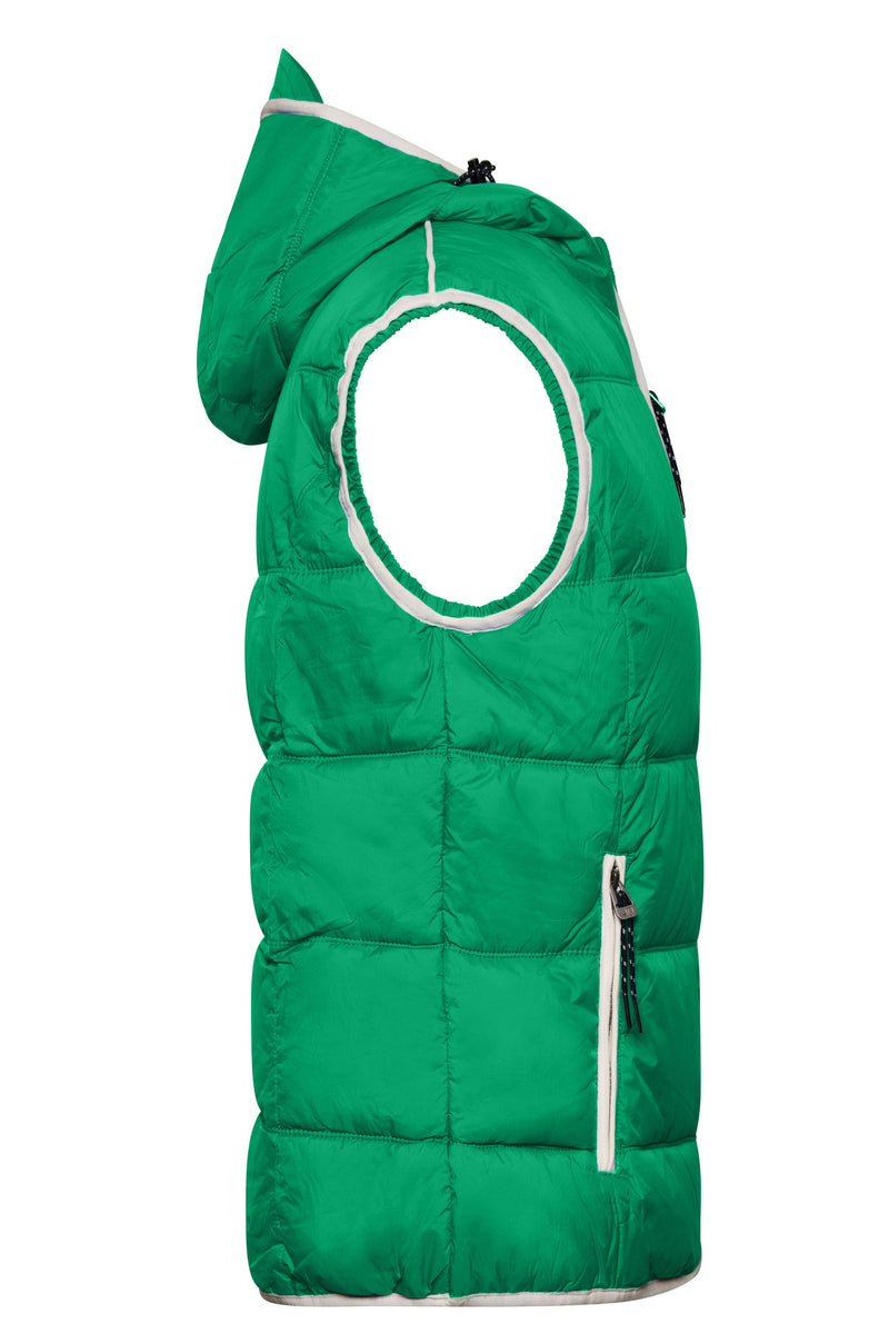 Laden Sie das Bild in Galerie -Viewer, Modische Steppweste mit angeschnittener Kapuze - JN1076