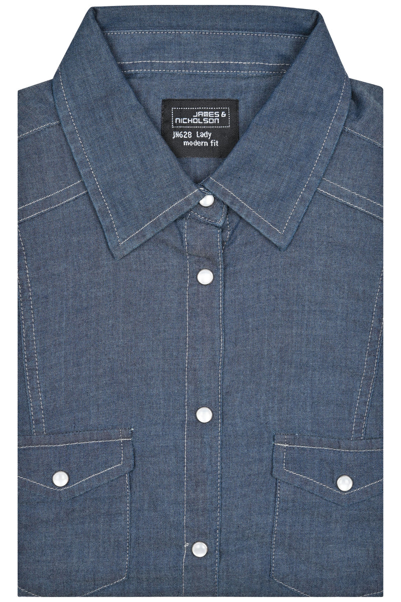 Laden Sie das Bild in Galerie -Viewer, Trendige Jeansbluse - JN628