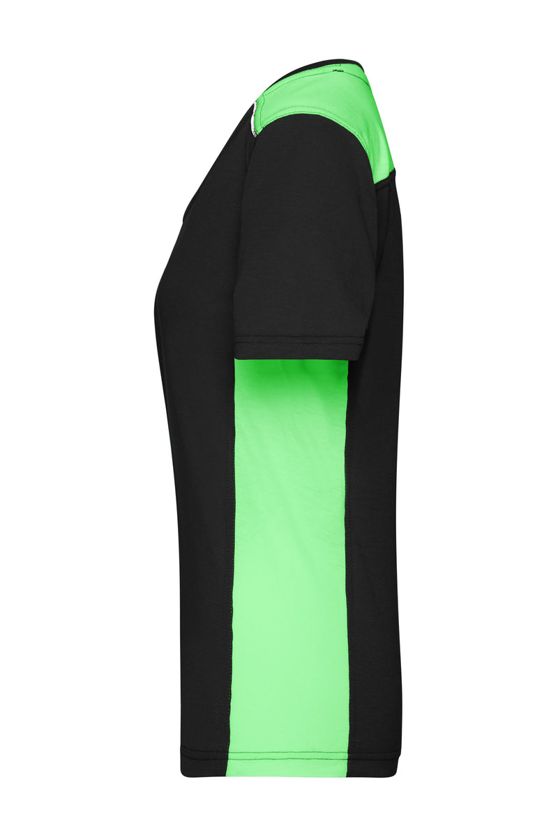 Laden Sie das Bild in Galerie -Viewer, Strapazierfähiges und pflegeleichtes T-Shirt mit Kontrasteinsätzen - JN859