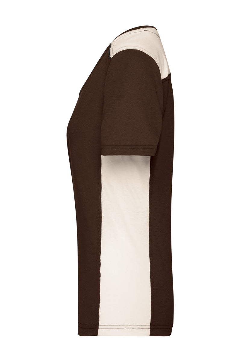 Laden Sie das Bild in Galerie -Viewer, Strapazierfähiges und pflegeleichtes T-Shirt mit Kontrasteinsätzen - JN859