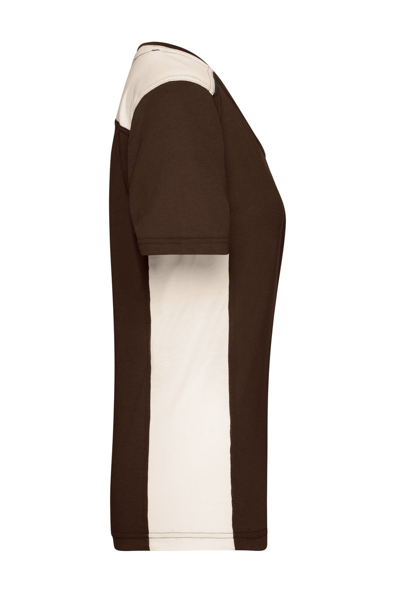 Laden Sie das Bild in Galerie -Viewer, Strapazierfähiges und pflegeleichtes T-Shirt mit Kontrasteinsätzen - JN859