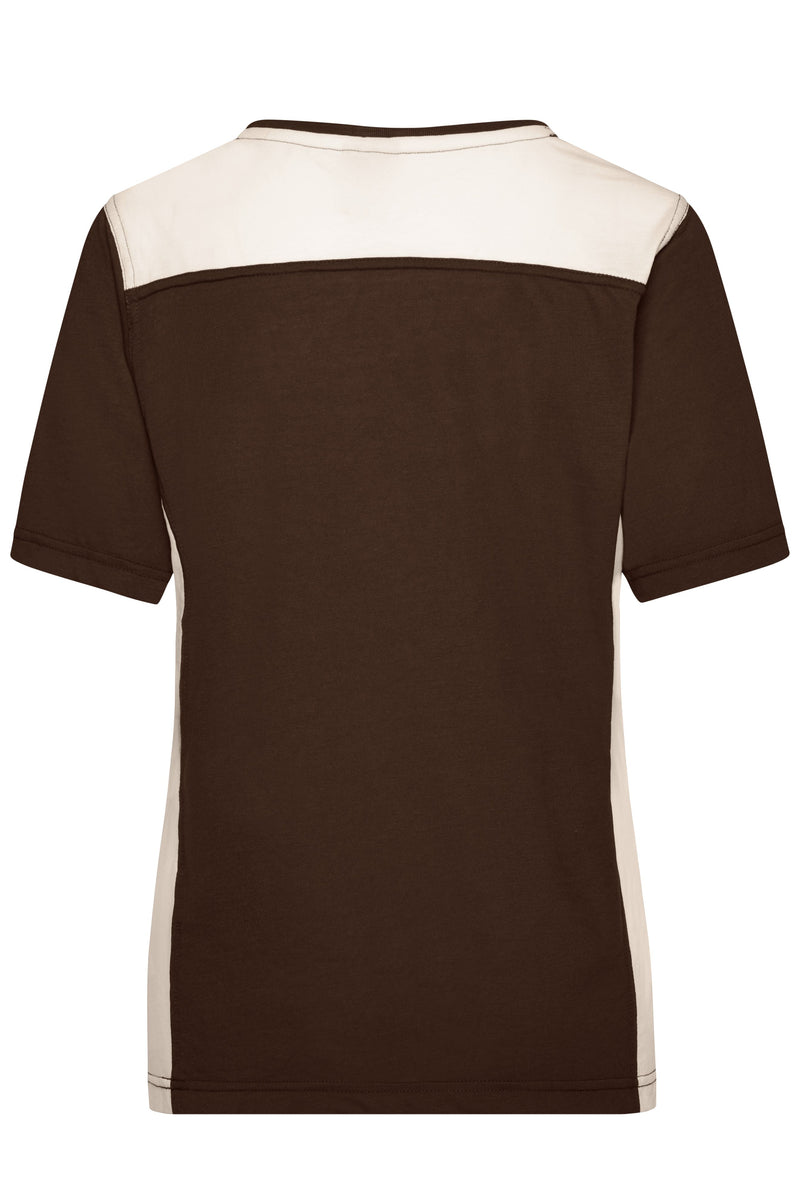 Laden Sie das Bild in Galerie -Viewer, Strapazierfähiges und pflegeleichtes T-Shirt mit Kontrasteinsätzen - JN859