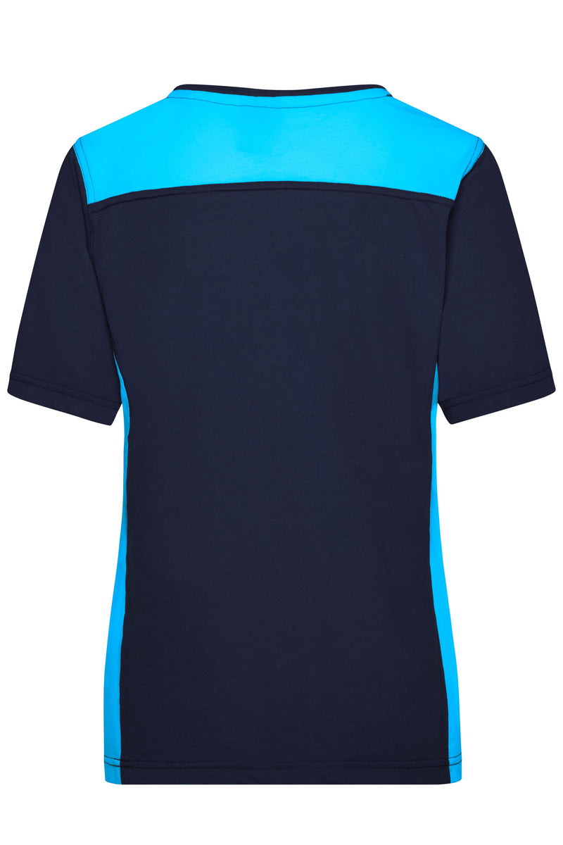 Laden Sie das Bild in Galerie -Viewer, Strapazierfähiges und pflegeleichtes T-Shirt mit Kontrasteinsätzen - JN859