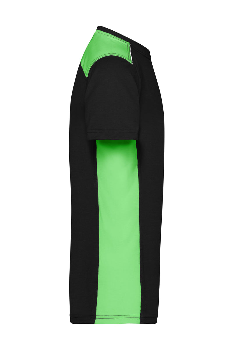 Laden Sie das Bild in Galerie -Viewer, Strapazierfähiges und pflegeleichtes T-Shirt mit Kontrasteinsätzen - JN860