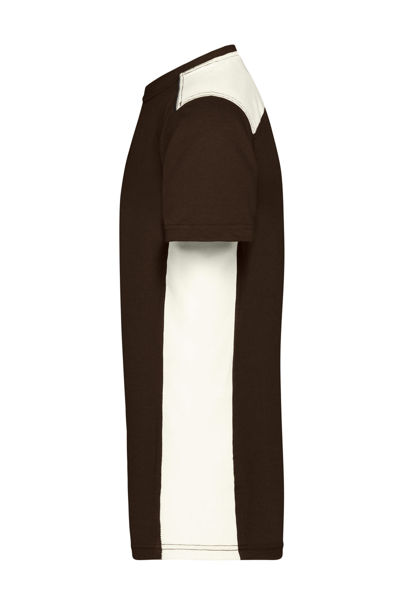 Laden Sie das Bild in Galerie -Viewer, Strapazierfähiges und pflegeleichtes T-Shirt mit Kontrasteinsätzen - JN860