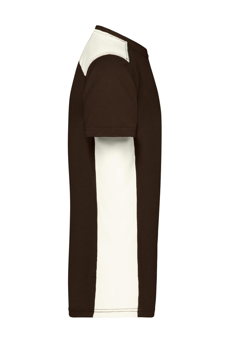 Laden Sie das Bild in Galerie -Viewer, Strapazierfähiges und pflegeleichtes T-Shirt mit Kontrasteinsätzen - JN860