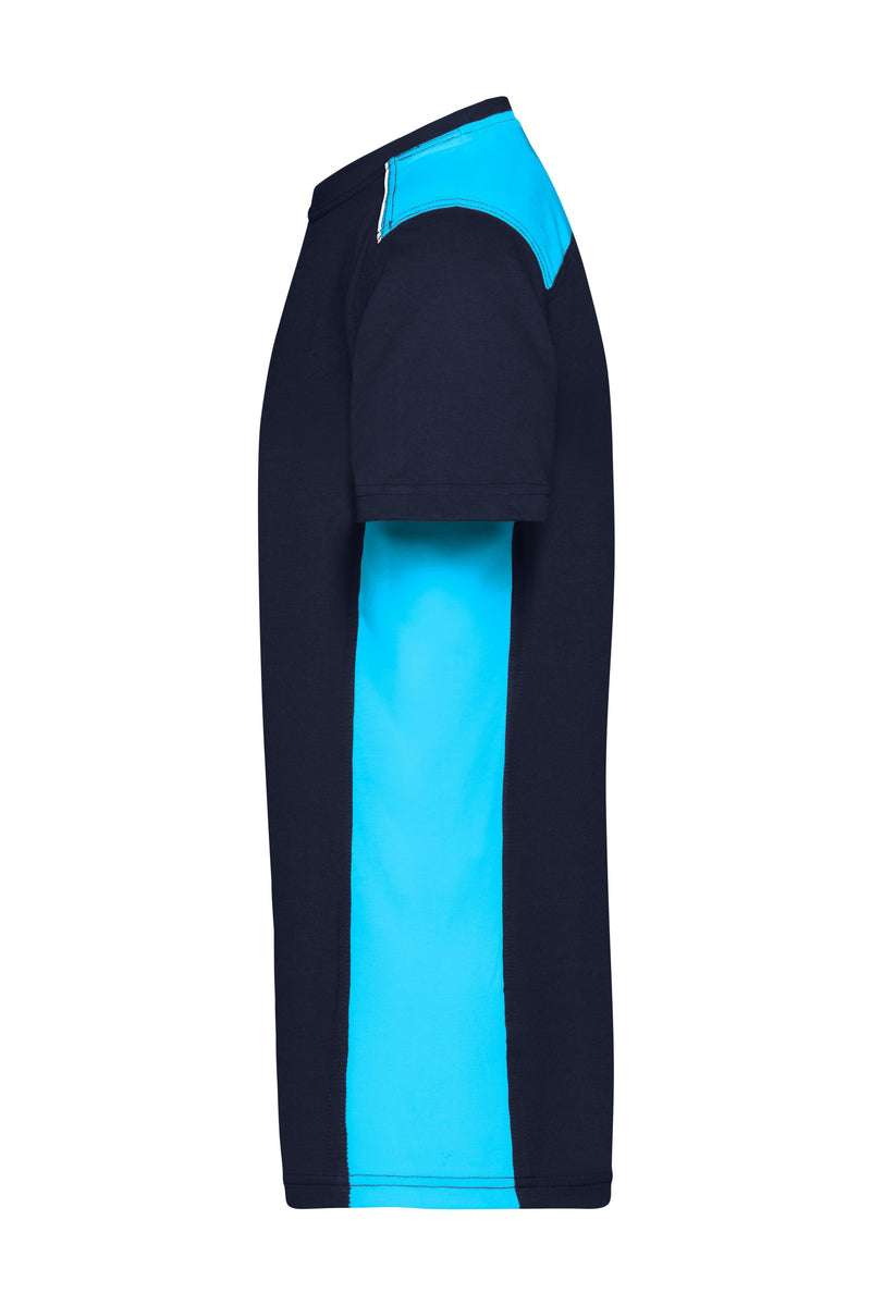 Laden Sie das Bild in Galerie -Viewer, Strapazierfähiges und pflegeleichtes T-Shirt mit Kontrasteinsätzen - JN860