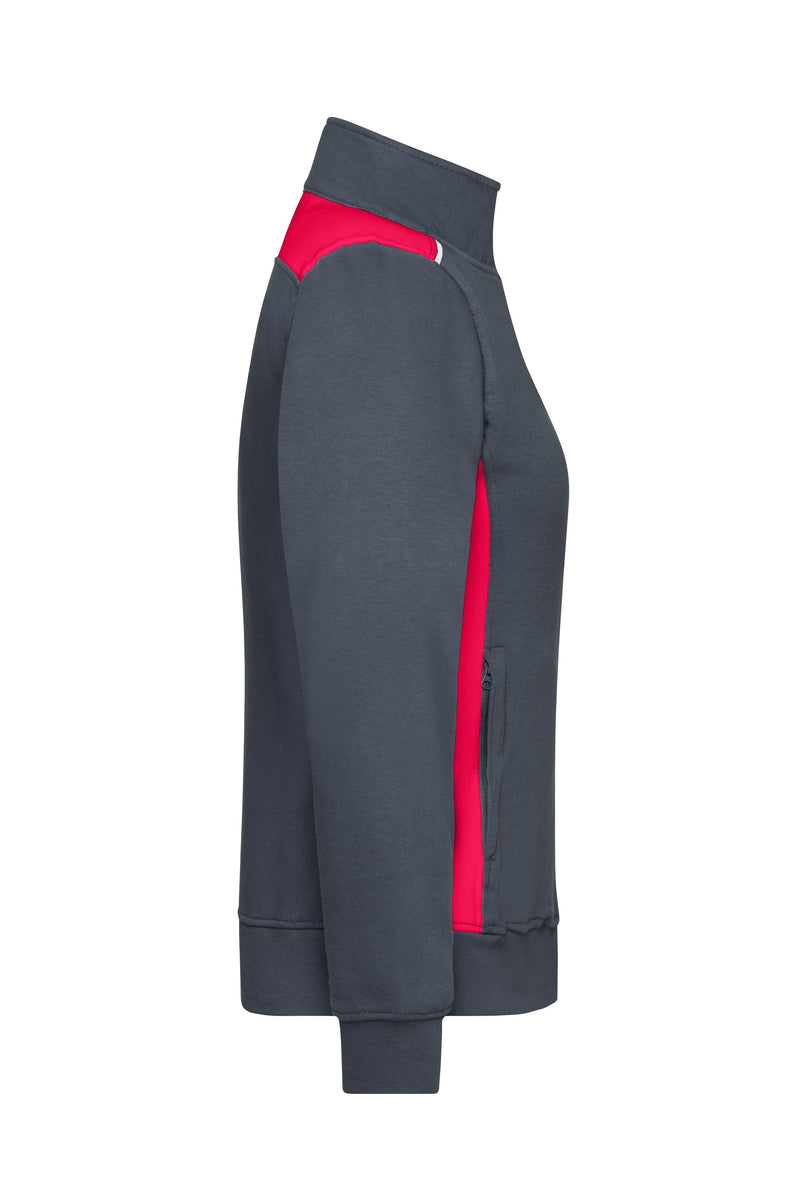 Laden Sie das Bild in Galerie -Viewer, Sweat-Jacke mit Stehkragen und Kontrasteinsätzen - JN869