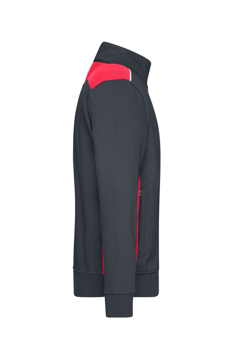 Laden Sie das Bild in Galerie -Viewer, Sweat-Jacke mit Stehkragen und Kontrasteinsätzen - JN870