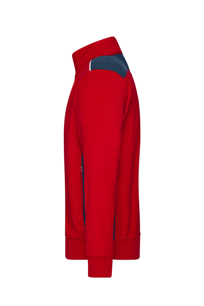 Laden Sie das Bild in Galerie -Viewer, Sweat-Jacke mit Stehkragen und Kontrasteinsätzen - JN870