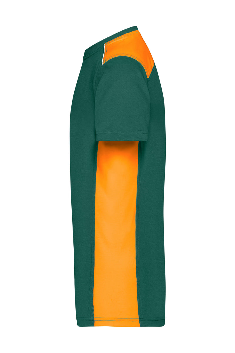 Laden Sie das Bild in Galerie -Viewer, Strapazierfähiges und pflegeleichtes T-Shirt mit Kontrasteinsätzen - JN860