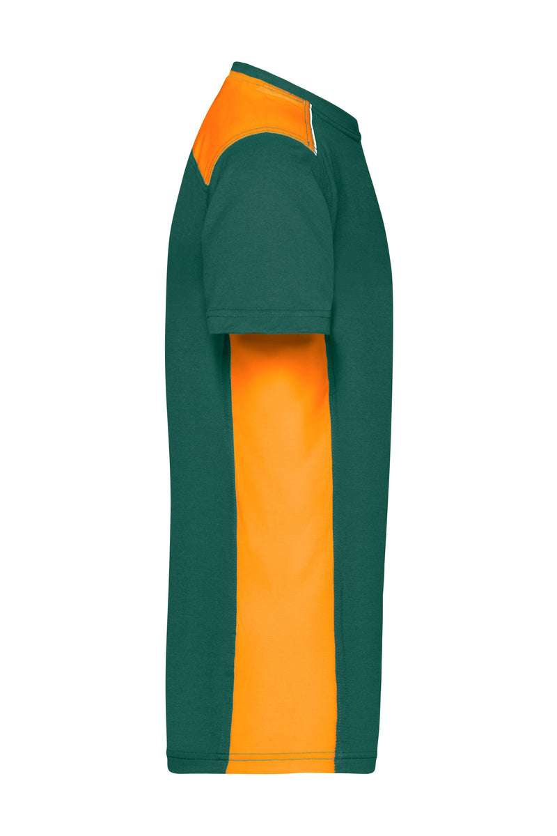 Laden Sie das Bild in Galerie -Viewer, Strapazierfähiges und pflegeleichtes T-Shirt mit Kontrasteinsätzen - JN860