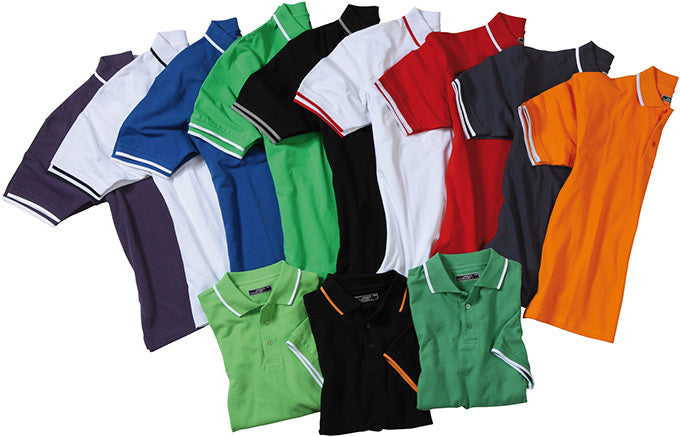 Laden Sie das Bild in Galerie -Viewer, Hochwertiges Piqué-Polohemd mit Kontraststreifen - Herren - JN034