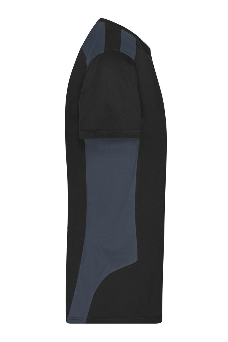 Laden Sie das Bild in Galerie -Viewer, Strapazierfähiges und pflegeleichtes T-Shirt mit Kontrasteinsätzen - JN1824