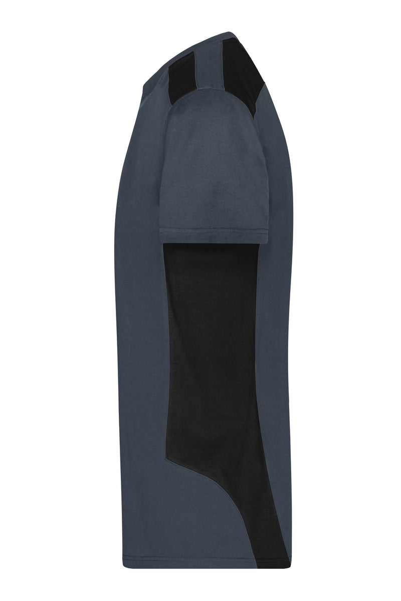 Laden Sie das Bild in Galerie -Viewer, Strapazierfähiges und pflegeleichtes T-Shirt mit Kontrasteinsätzen - JN1824