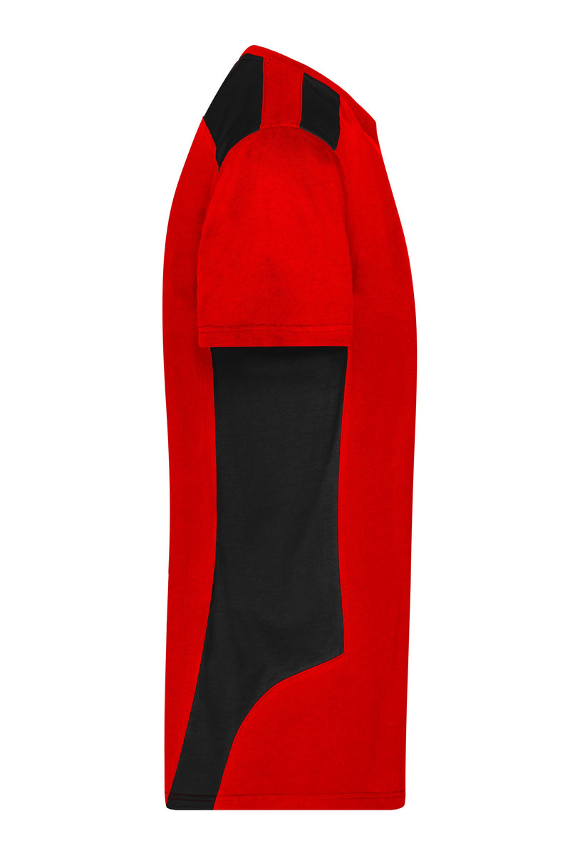 Laden Sie das Bild in Galerie -Viewer, Strapazierfähiges und pflegeleichtes T-Shirt mit Kontrasteinsätzen - JN1824