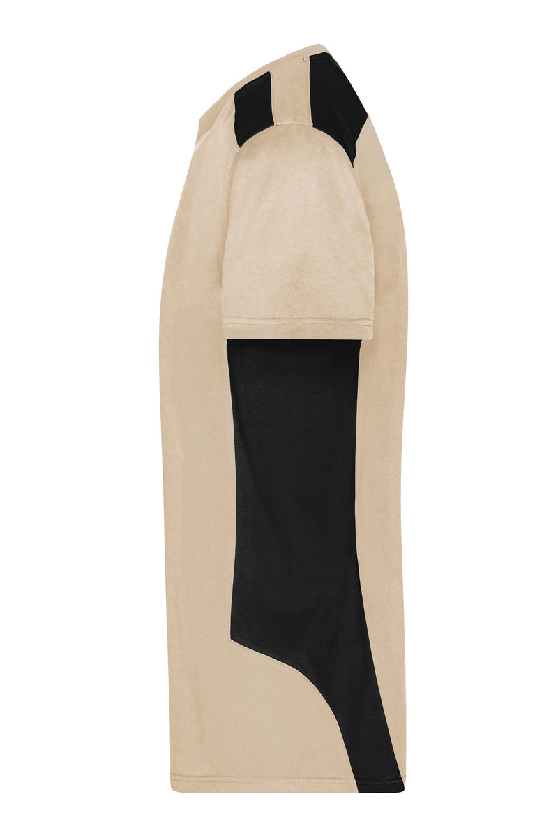 Laden Sie das Bild in Galerie -Viewer, Strapazierfähiges und pflegeleichtes T-Shirt mit Kontrasteinsätzen - JN1824