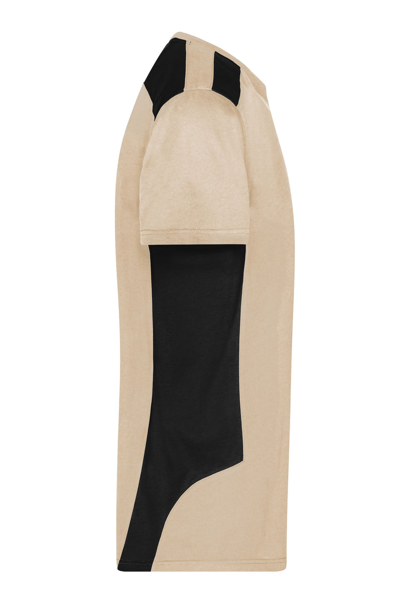 Laden Sie das Bild in Galerie -Viewer, Strapazierfähiges und pflegeleichtes T-Shirt mit Kontrasteinsätzen - JN1824