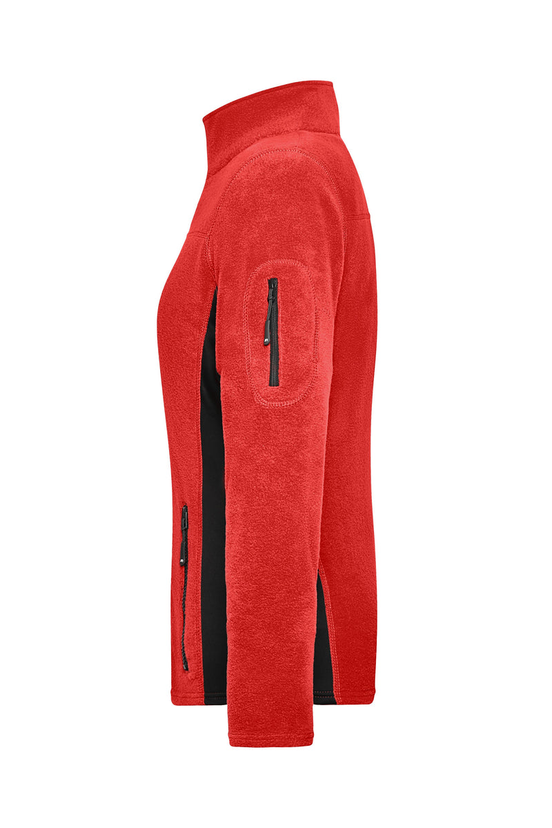 Laden Sie das Bild in Galerie -Viewer, Strapazierfähige Fleece Jacke im Materialmix - JN841