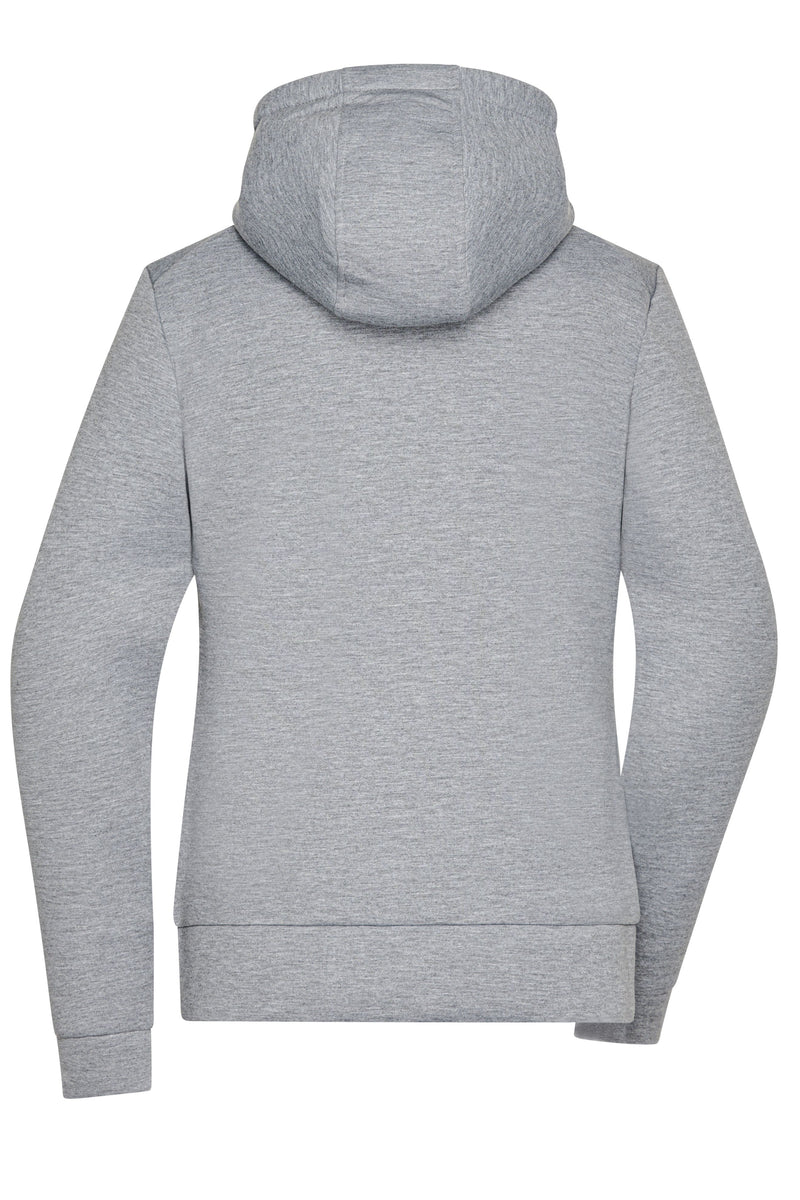 Laden Sie das Bild in Galerie -Viewer, Kapuzenjacke mit modischen Details in Melange Optik - Damen - JN1143