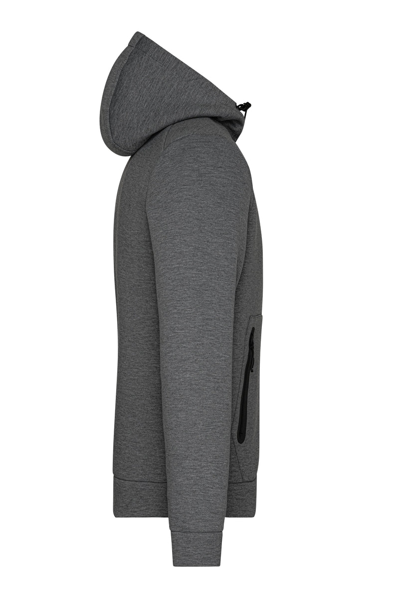 Laden Sie das Bild in Galerie -Viewer, Kapuzenjacke mit modischen Details in Melange Optik - Herren - JN1144