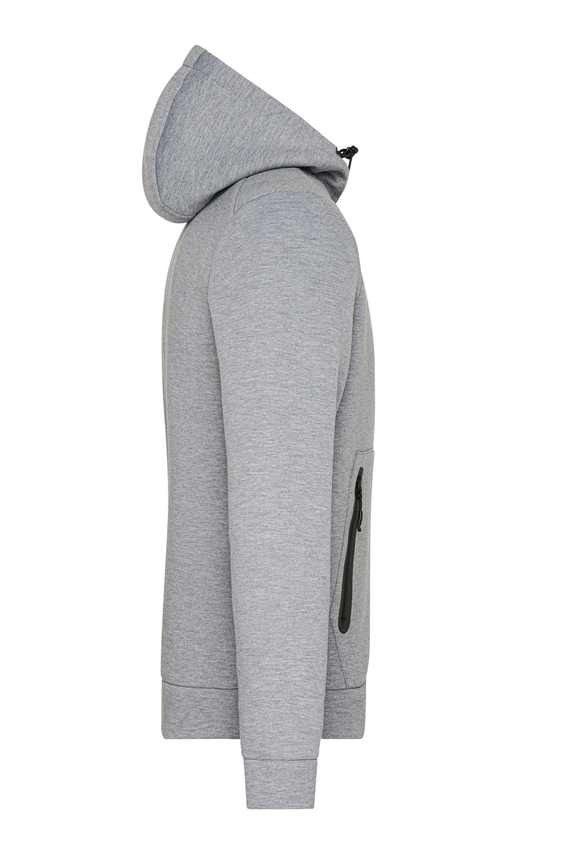 Laden Sie das Bild in Galerie -Viewer, Kapuzenjacke mit modischen Details in Melange Optik - Herren - JN1144