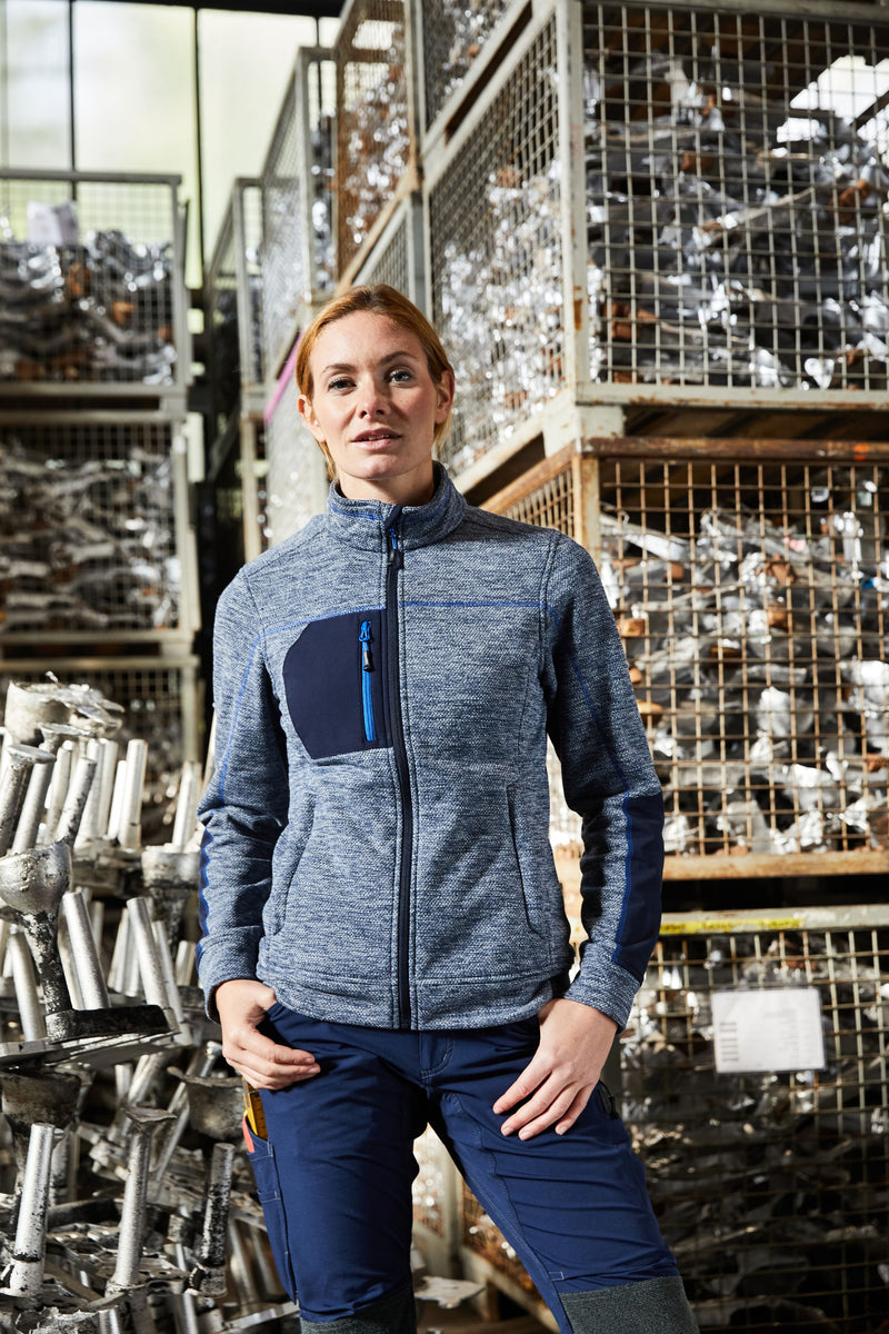 Laden Sie das Bild in Galerie -Viewer, Pflegeleichte Strick-Fleecejacke für Arbeit und Freizeit - JN1817