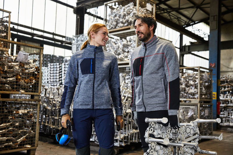 Laden Sie das Bild in Galerie -Viewer, Pflegeleichte Strick-Fleecejacke für Arbeit und Freizeit - JN1817