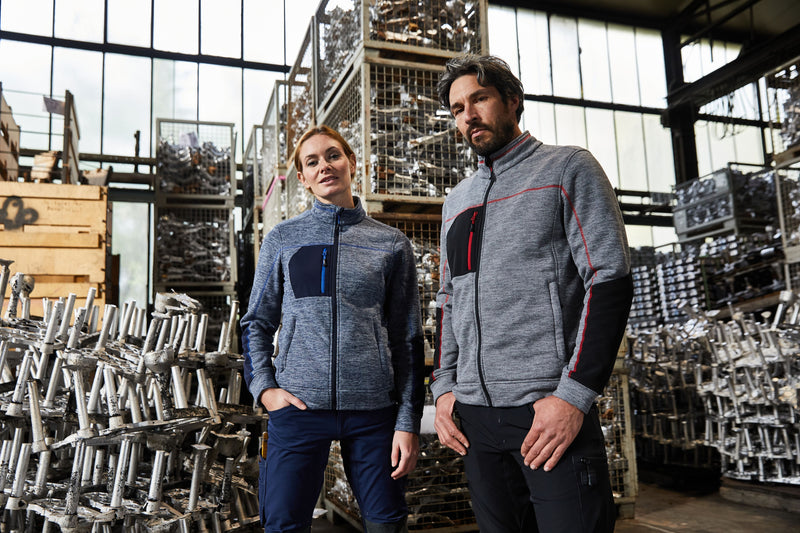 Laden Sie das Bild in Galerie -Viewer, Pflegeleichte Strick-Fleecejacke für Arbeit und Freizeit - JN1818