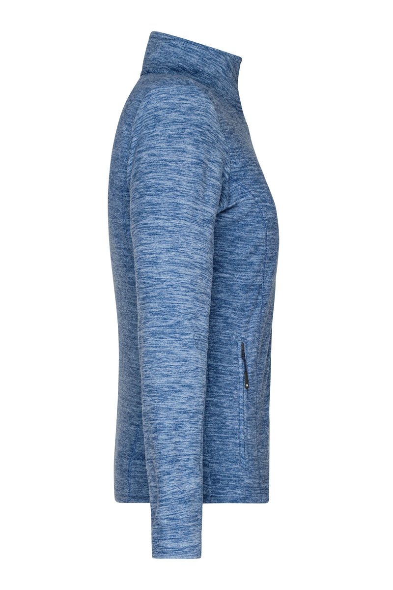 Laden Sie das Bild in Galerie -Viewer, Damen Fleecejacke in modischer Melange-Optik - JN769