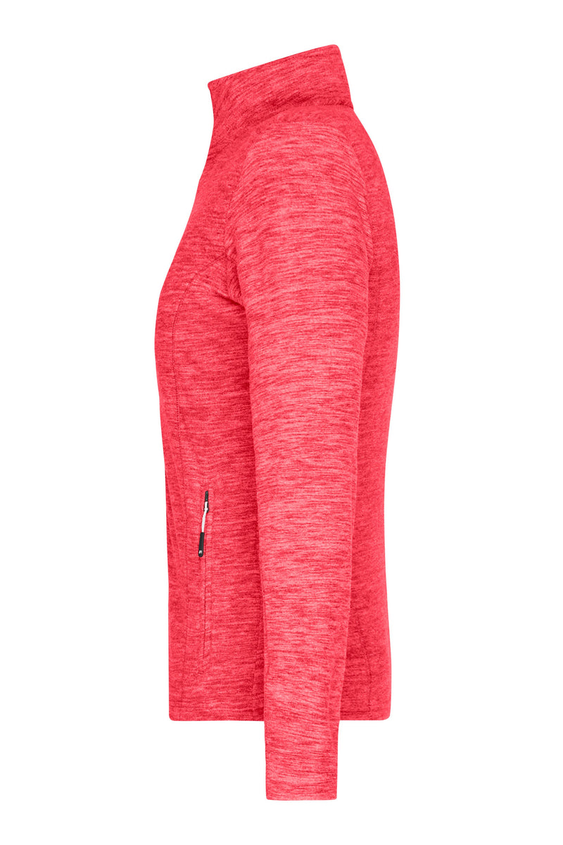 Laden Sie das Bild in Galerie -Viewer, Damen Fleecejacke in modischer Melange-Optik - JN769