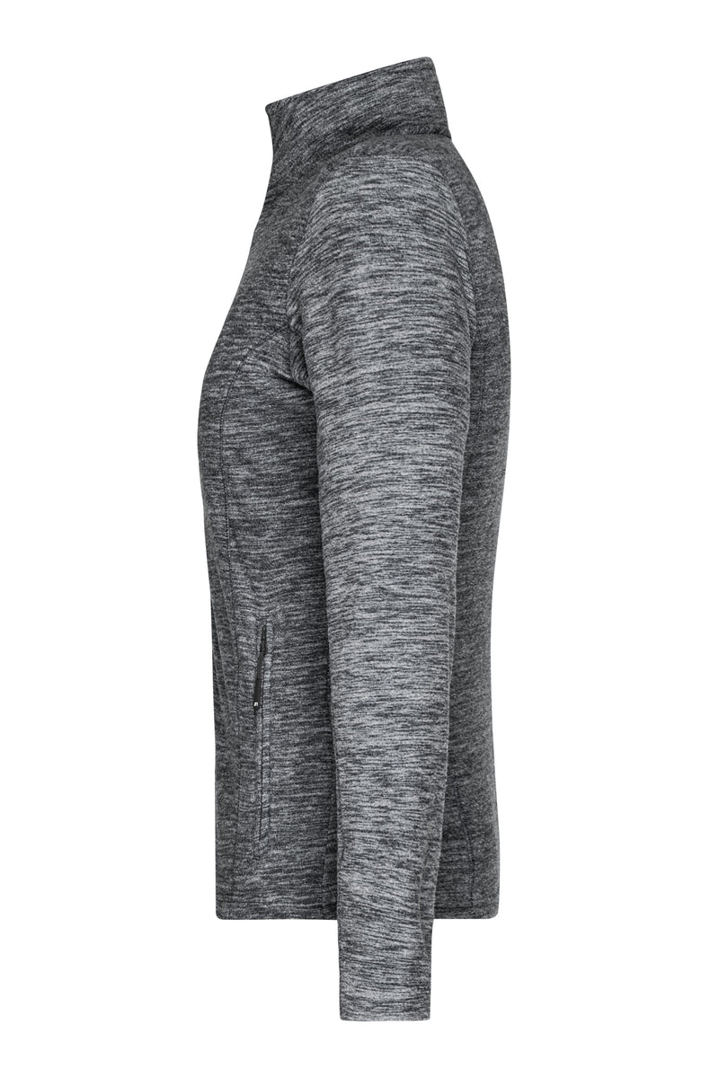 Laden Sie das Bild in Galerie -Viewer, Damen Fleecejacke in modischer Melange-Optik - JN769