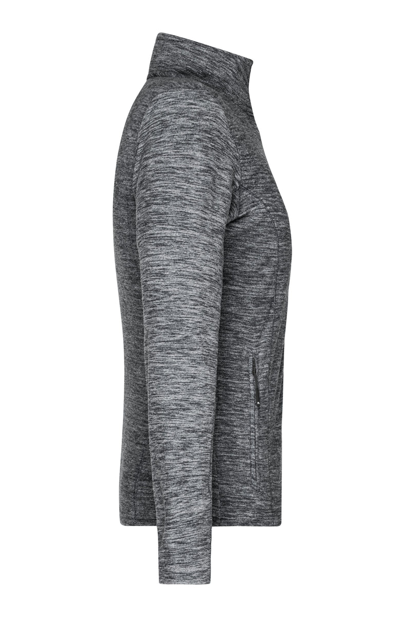 Laden Sie das Bild in Galerie -Viewer, Damen Fleecejacke in modischer Melange-Optik - JN769