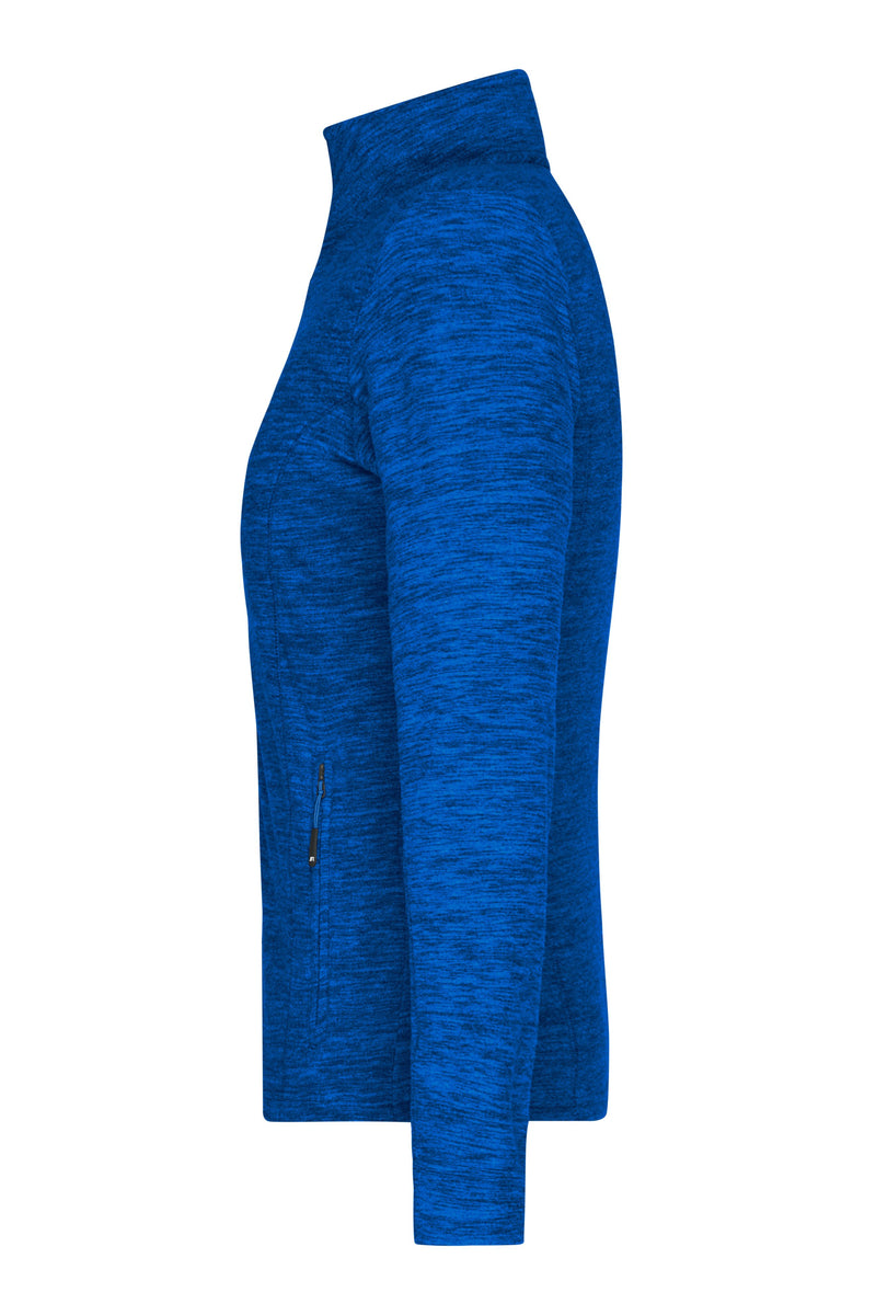 Laden Sie das Bild in Galerie -Viewer, Damen Fleecejacke in modischer Melange-Optik - JN769